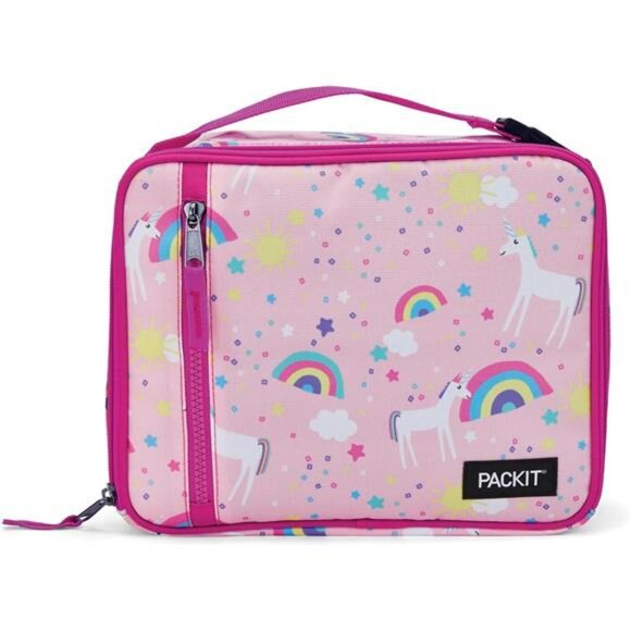 Freezable lunch box bag reusable insulated cooler tote for kids school lunch - Picture 1 of 7